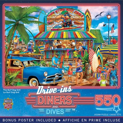 MasterPieces 550 Piece Jigsaw Puzzle - The Surf Dog Grill - 18"x24"