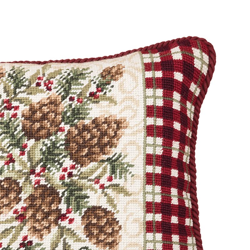 C&F Home 12" x 16" Rustic Pine Needlepoint Christmas Holiday Throw Pillow, 2 of 5