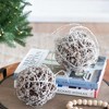 NAYSAYE Party Decoration and Accessories Set of 4 Iced Twig Hanging Ornament for Holiday Celebration and Christmas, Brown, 6"*6"*0.4" - 4 of 4