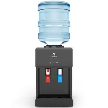 PIOJNYEN Hot and Cold Water Dispenser, Top Loading Water Cooler Dispenser 5  Gallon Countertop Water Cooler Dispenser, 3 Temperature Settings, Water