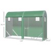 10' x 3' x 7' Walk-in Lean-to Greenhouse, Steel, 4 Zipper Roll-up Windows & 2 Doors, UV Protecting PE Cover - 3 of 4