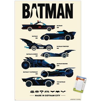 Trends International DC Comics Batman: 85th Anniversary - The Batmobiles Made In Gotham Unframed Wall Poster Prints