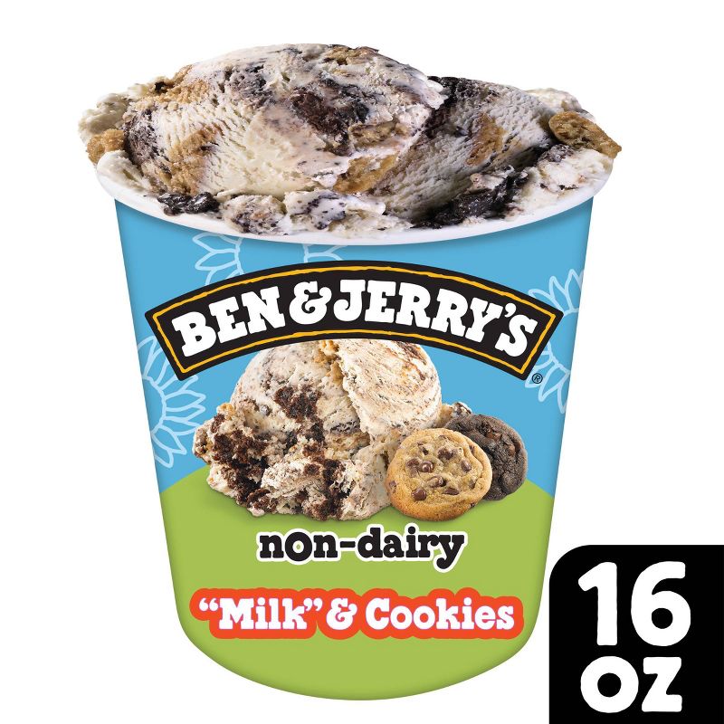Ben &#38; Jerry&#39;s Non-Dairy Milk &#38; Cookies Vanilla Frozen Dessert - 16oz, 1 of 8