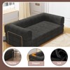 78.5" Convertible Sleeper Sofa Bed with Fixed-Shape Frame, Folding Mattress Couch, Washable Floor Sofa for Small Spaces, No Assembly Floor Couch - 3 of 4