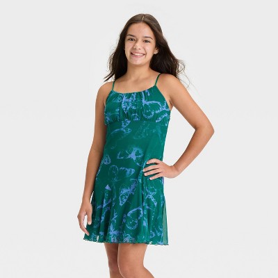 Girls' Sleeveless Mesh Baby Doll Dress - art class™