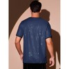 INSPIRE CHIC Men's Metallic Short Sleeved Club Rave Party Sequins Sparkly T-Shirt - 3 of 4