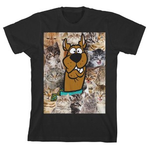Scooby Doo Face Is Photo Real Black Graphic Tee Toddler Boy to Youth Boy - 1 of 1