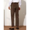 Lars Amadeus Men's Slim Straight Flat Front Work Office Corduroy Trousers - 3 of 4