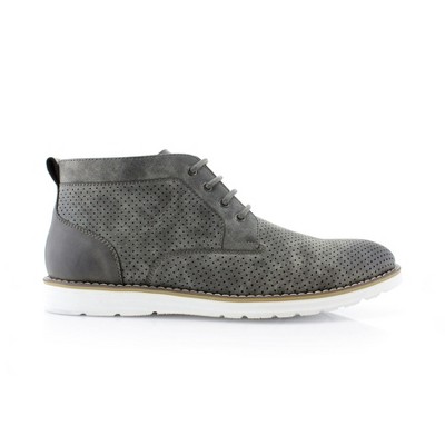 Polar Fox Mens Walker MPX506055 Mid-Top Perforated Casual Chukka Sneaker Boots, in Grey, Size 9.5 — фото 2
