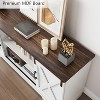 59" Farmhouse TV Stand for TVs Up to 65", Entertainment Center with Sliding Barn Doors, Adjustable Shelves, Media Console for Living Room, Bedroom - 4 of 4