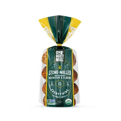 One Mighty Mill Whole Wheat Everything Bagel - 4ct / 13.4oz