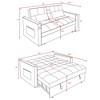 Resenkos 54 Inch Adjustable Backrest Sofa, Sofa Bed, Futon Sofa with Double Armrest and Pouch, Variable Bed for Living room, Bedroom, Gray - 3 of 4