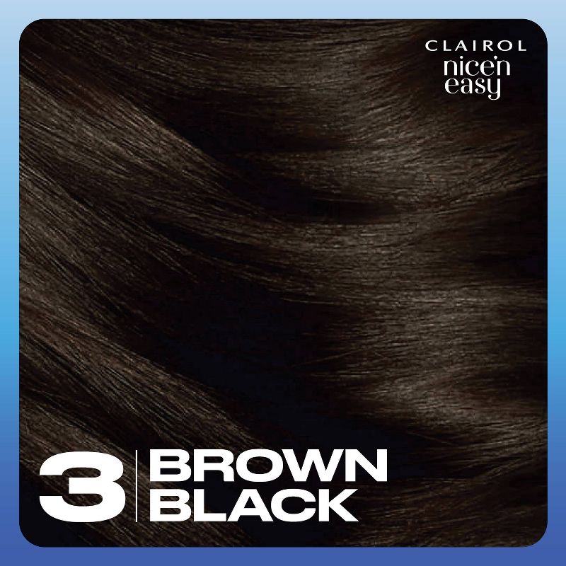 Clairol Nice'n Easy Permanent Hair Color Cream Kit - Black, 3 of 12
