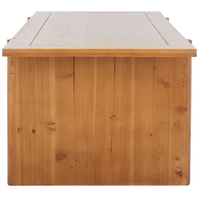 Truman Brown Rectangular Wood Cocktail Table with Storage