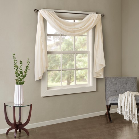 Taupe window deals scarf