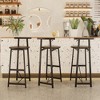 HDZNVF Bar Stools Kitchen Island Bar Chairs Set of 3 - 2 of 4