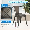 BestMassage Metal Dining Chairs Set of 4 Patio Chairs, Bronze - 3 of 4