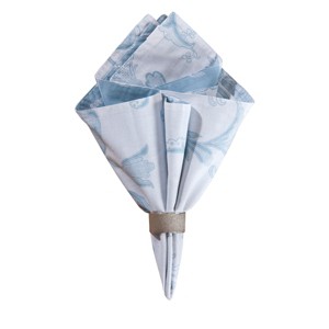 C&F Home Eliza Lace Blue Cotton Reversible Napkin Set of 6 - 1 of 1