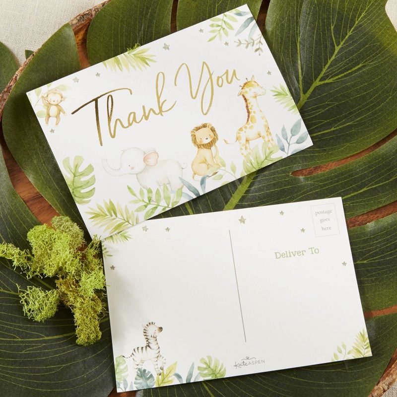 Kate Aspen Safari Baby Shower Invitation & Thank You Card Bundle (Set of 20) | 28597NA, 4 of 9