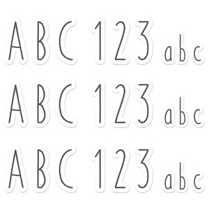 Eureka A Close-Knit Class Simple Print Deco Letters Black 246 Per Pack 3 Packs (EU-850002-3) - 1 of 2
