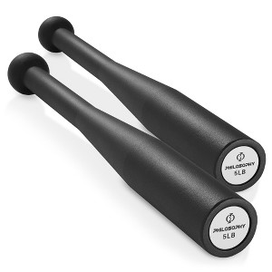 Philosophy Gym Indian Clubs Pair- Weighted Steel Exercise Club Bells Set, Arm Strength Trainer - 1 of 4
