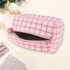 Unique Bargains Women's Plaid Handheld Cosmetic Bag 1 Pc - image 2 of 3