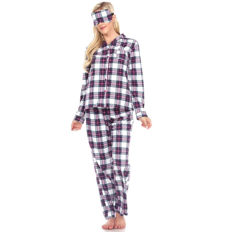 Women's Three-Piece Pajama Set - White Mark, 2 of 4