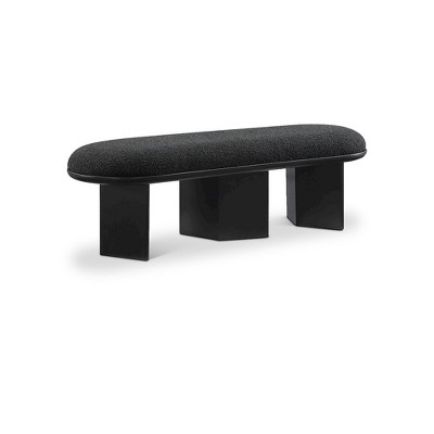 Meridian Furniture,Wilshire Boucle Fabric Bench