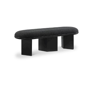 Meridian Furniture,Wilshire Boucle Fabric Bench - 1 of 4