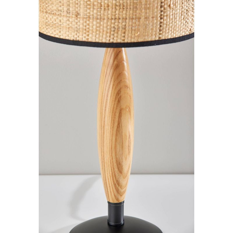 Cayman Natural Wood Table Lamp Black - Adesso, 3 of 7