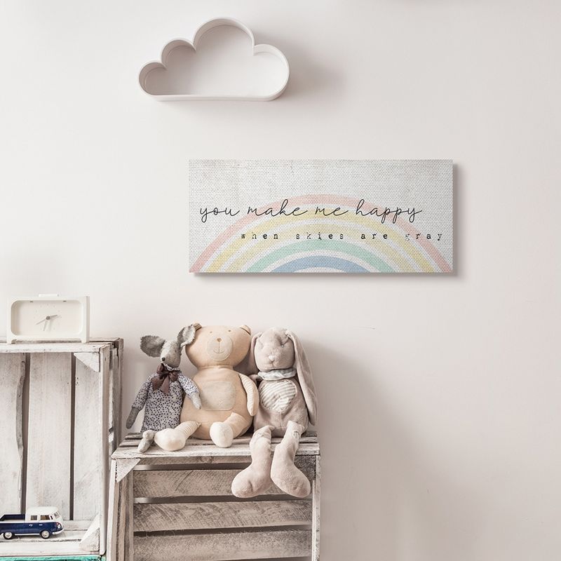 Stupell Industries You Make Me Happy Quote Rustic Rainbow Arches, 3 of 6