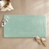 MAYEERTY 17x24 100% Bath Rug Cotton Tufted Reversible, Super Absorbent & Machine Washable Bathroom Mat Perfect for Shower and Tub Use Green 1pcs - 3 of 4