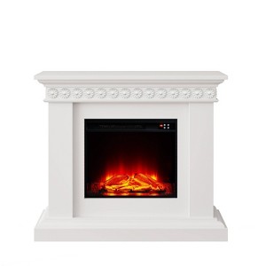 Festivo 46" European Style Freestanding Electric Fireplace White - 1 of 4
