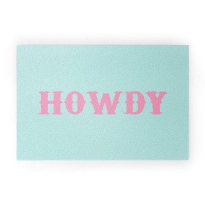 socoart HOWDY blue pink 30" x 20" Welcome Mat - Society6 - 1 of 3
