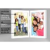 Americanflat Hinged Picture Frame with Two Displays in Shatter Resistant Glass for Tabletop - White 8x10 - 3 of 4