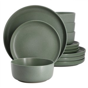 Soho Lounge Bryant Park 12 Piece Reactive Stoneware Dinnerware Set - 1 of 4