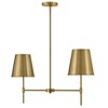 Lark Blake 2 - Light Chandelier in  Lacquered Brass - 3 of 3