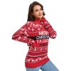 Coolmee Women's Ugly Christmas Sweater Fall Winter Quarter Zip Casual Knitwear Pullover - 4 of 4