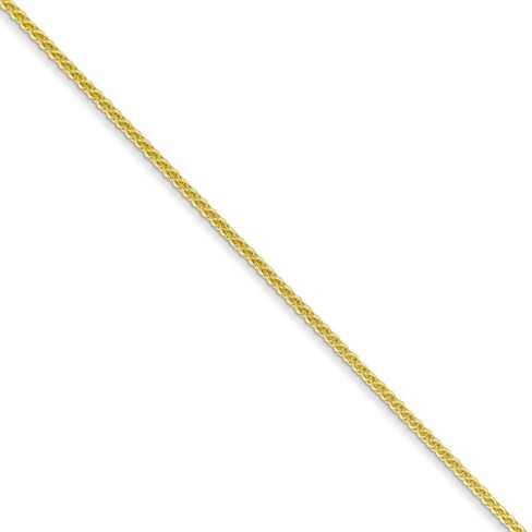 Black Bow Jewelry 1mm 10k Yellow Gold Solid Wheat Chain Necklace - image 1 of 4