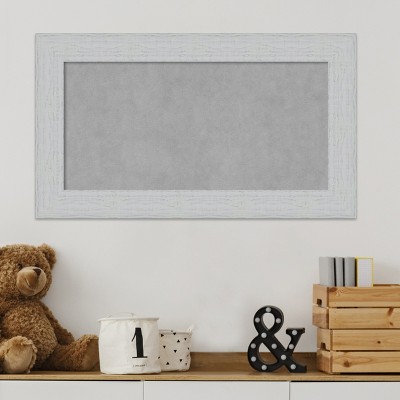 Shiplap White Wood Framed Magnetic Board 28 x 16 in.