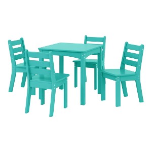WestinTrends Treehouse Kids 5-Piece HDPE Dining Table and Chairs Set - 1 of 4