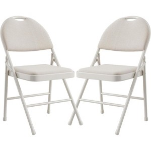 homfan Metal Folding Chair with Non-Slip Foot Pads, Chair with Cotton - 1 of 4