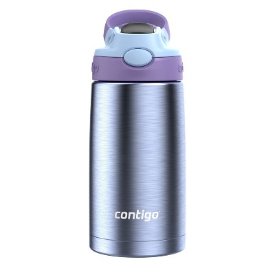 Contigo Kids' Leighton Stainless Steel 12oz Tumbler Jade Vine Pineapple  with Penguin Plunge