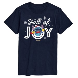 Men's - Lilo and Stitch - Full Of Joy Christmas Short Sleeve Graphic T-Shirt - 1 of 4