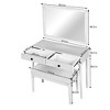 Gulches Fashion Vanity Desk with Mirror and Lights for Makeup Open Shelves and Chair Set with 3 Color Adjustable Brightness 5 Drawers White Color - 4 of 4