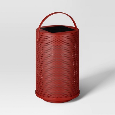 Mesh Solar and Rechargeable USB LED Outdoor Lantern Red - Room Essentials™