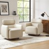 Richie Swivel Chair Set of 2 with a round backrest | ARTFUL LIVING DESIGN-WHITE - 2 of 4