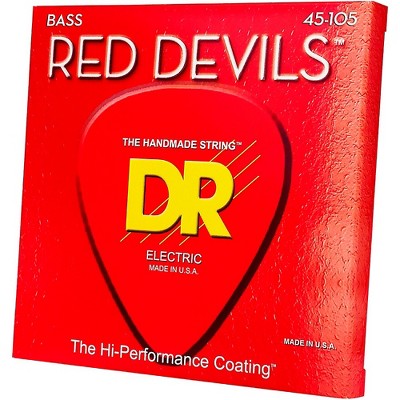 Short Scale Bass DR Strings Red Devils - Red Coated Acoustic12-54 Short ...