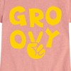 Girls' - Instant Message - Groovy Peace Sign Fitted Short Sleeve Graphic T-Shirt - 2 of 4