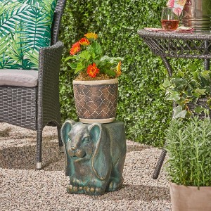 Lyngins Labrador Design Outdoor Bench – Lightweight Concrete, No Assembly, Dog Garden Bench/Patio Bench for Backyard/Patio/Porch - 1 of 4